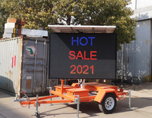 Pure Solar Powered Full Color Message/Video Sign Trailer Unit